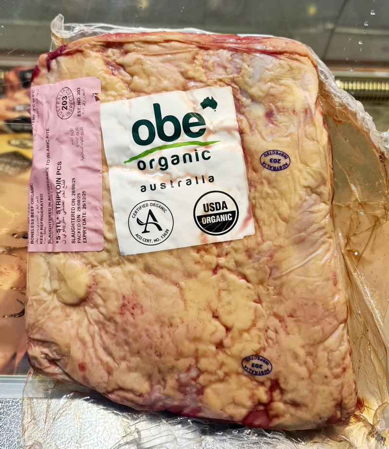 3.56kg OBE Certified Organic Grassfed Striploin