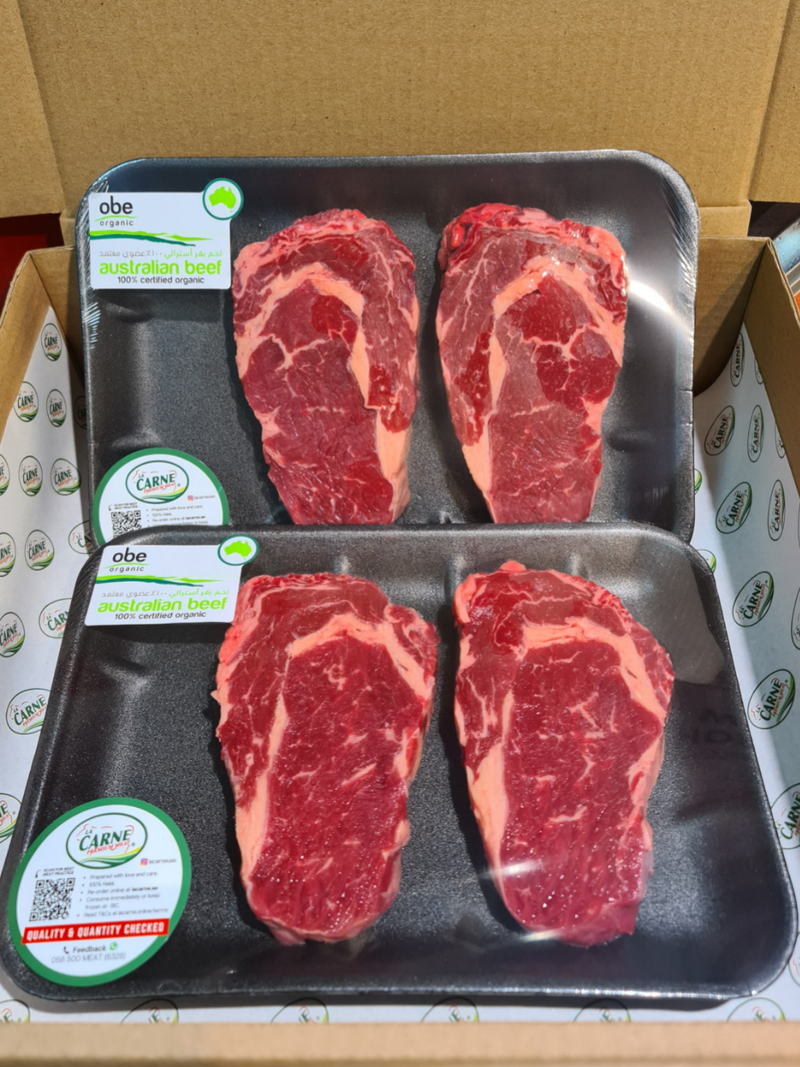 OBE Organic Grassfed Ribeye Steaks for 4